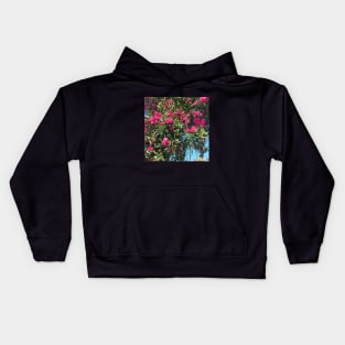 Pretty Pink Flowers Photography design with blue sky nature lovers Kids Hoodie